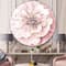 Designart - Indigold Shabby Peonies Pink - Shabby Chic Metal Circle Wall Art